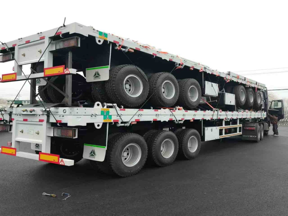 Derun 3 Axles حصار نیمه تریلر به اتیوپی ارسال می شود