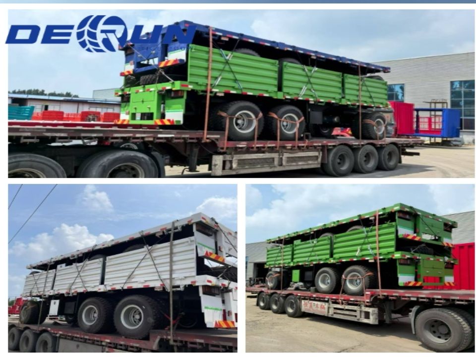 Derun Six Six Units Fence Cargo Full Trailer به طور رسمی به بندر ارسال شد