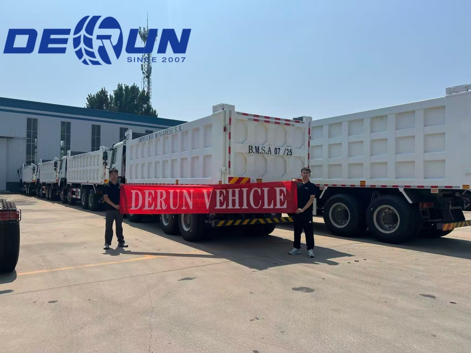 10units Howo 8x4 کامیون های Tipper به ساحل عاج ارسال می شوند