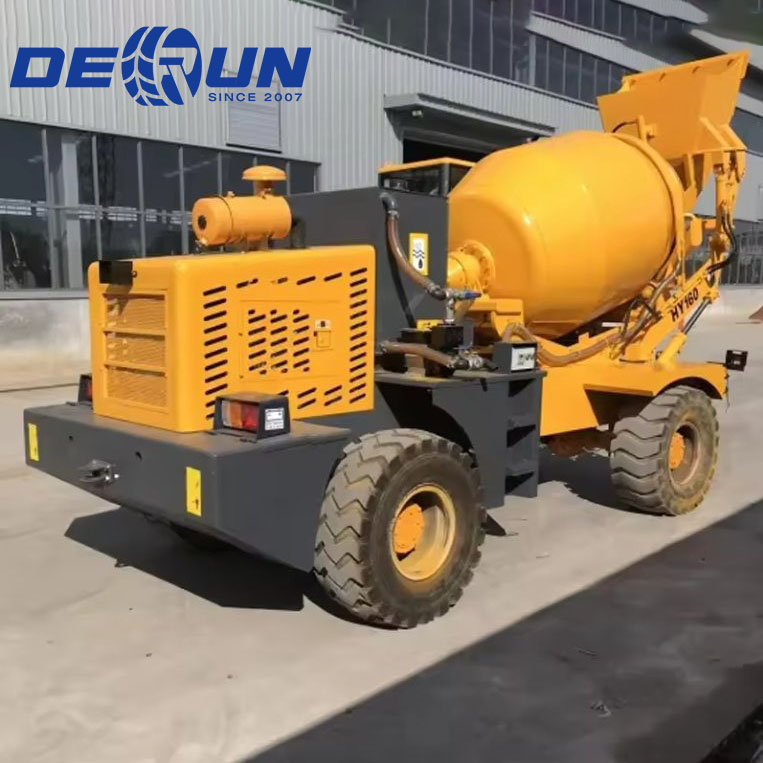 کامیون سبک میکسر بتن خود بارگیری Luzun 3cbm با درام چرخشی
